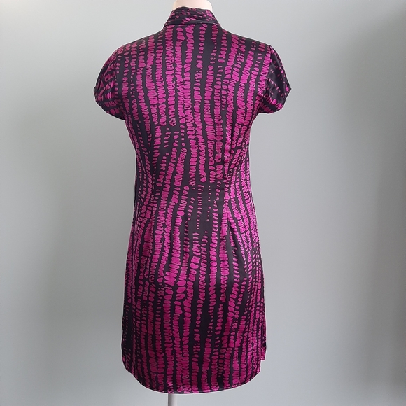 A/X Armani Exchange fuchsia leopard silk dress - Picture 2 of 7